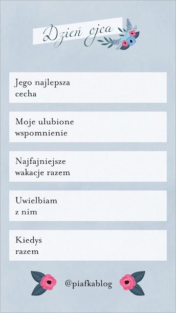 Insta plansze na Dzień Ojca