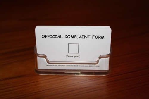 Complaint form - complaint form Complaint form - complaint form