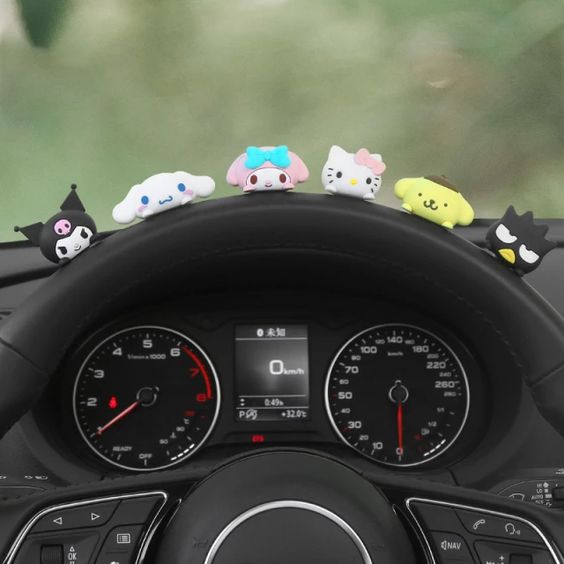 3.48US $ 30% OFF|Kuromi Sanrio Plush My Melody Cinnamoroll Sanrio Plush Kawaii Cotton Cute Car Small Ornaments Anime Plush Toys For Girls Gift - Action Figures - AliExpress