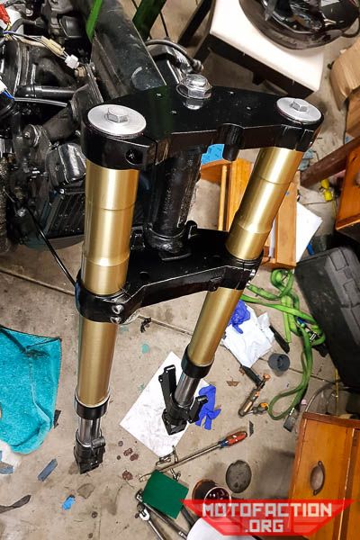 Front End Swap - Hyosung GT250 Comet, GT250R, GT650, GT650R onto Honda CX500, GL500, CX650, GL650