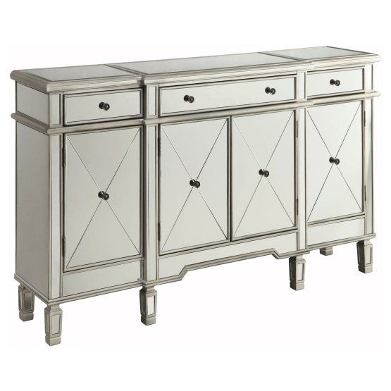 Coaster Furniture Arcola Buffet Wine Cabinet Mirrored Sideboard Cabinets - Coaster Mirrored Wine Cabinet Coaster Furniture Arcola Buffet Wine Cabinet Mirrored Sideboard Cabinets - Coaster Mirrored Wine Cabinet