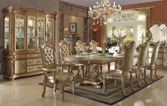 Vendome Gold Formal Dining Table Set Dining Room Furniture Fascinating Formal Dining Room Sets Inspiration Vendome Gold Formal Dining Table Set Dining Room Furniture Extraordinary Formal Dining Room Sets Inspiration