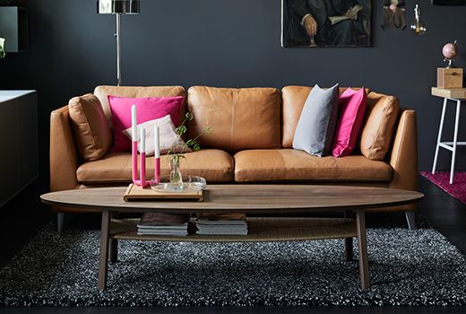 IKEA skinnsoffor, konstlädersoffor och lädersoffor IKEA Stockholm | Skinnsoffa, Lädersoffa, Interiörer