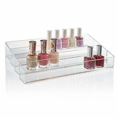 Details About Clear Plastic Multi Level Nail Polish Organizer