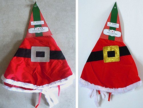 Clever Creations Red and White Christmas Tree Skirt Design with Santa and Snowman Perfect for Any Size Tree Classic Holiday Decor Catches Falling Needles Aids in Cleanup 42 Diameter
