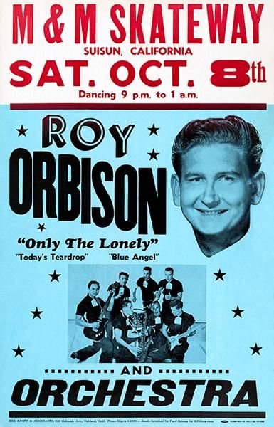 Roy Orbison At Fargo Civic Auditorium Concert Poster 1964 RARE