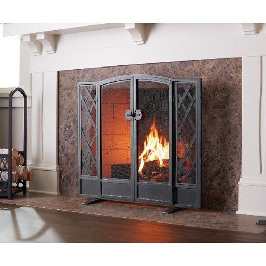 Fireplace Screen Threshold Black Brass Target Screens Accessories - Black Fireplace Screen Target Fireplace Screen Threshold Black Brass Target Screens Accessories - Black Fireplace Screen Target