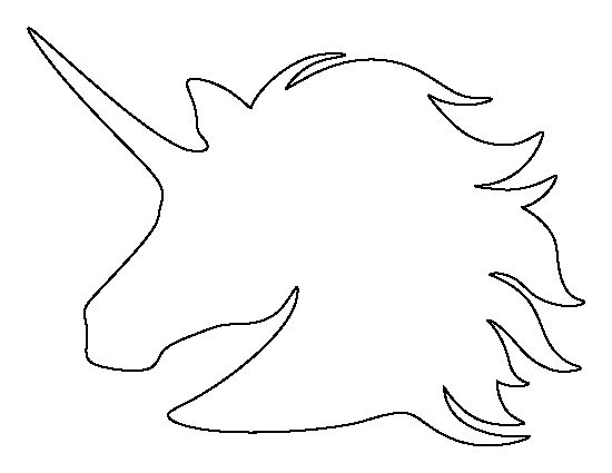 Unicorn Head pattern Use the printable outline for crafts - face template printable Unicorn Head pattern Use the printable outline for crafts - face template printable