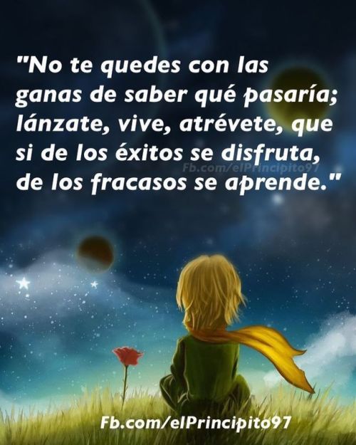 No Te Quedes Con Las Ganas De Saber Que Pasaría Lánzate Vive Http Compartirimagenes Com No Te Quedes C Special Quotes The Little Prince Motivational Phrases