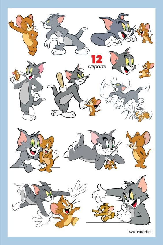 Tom and Jerry SVG Cut Files