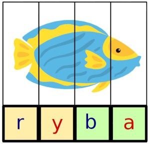 puzzle do nauki czytania