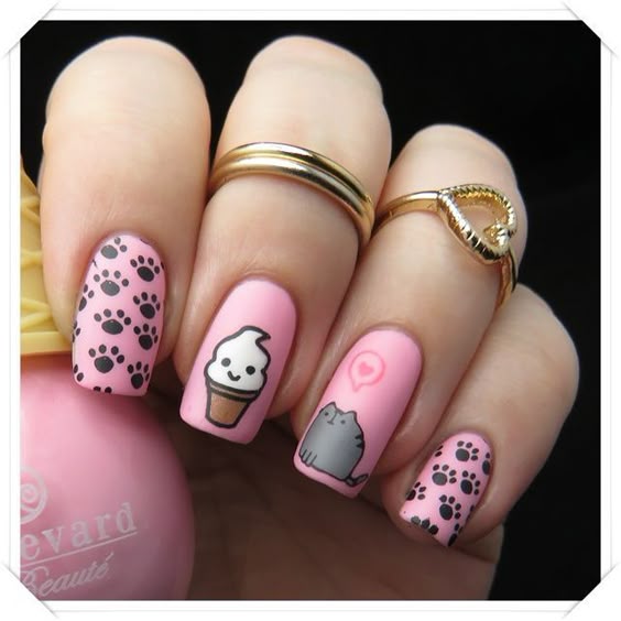 cat nail art cat nail art