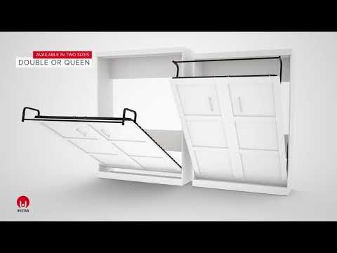 Bestar Pur By Bestar 136 Queen Wall Bed Kit In White Murphy Bed Murphy Bed Plans Modern Murphy Beds