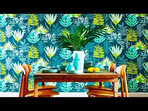 Modern Wall Texture Painting Designs Latest Wall Painting Interior Ideas Youtube Contemporary Wallpaper Designs Contemporary Wallpaper Botanical Wallpaper