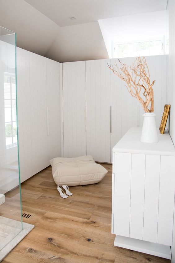 This Bathroom And Walk-In Closet Combination Are Fully Open To The Room