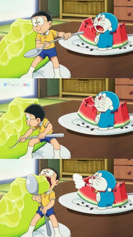 Yummy 😋 Hungry Doraemon Nobita 😍❤️