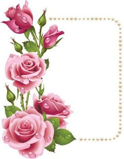 نتيجة بحث الصور عن اطارات تصميم ورد Flower Frame Rose Frame Flower Art
