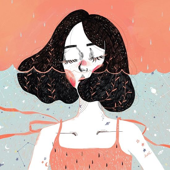 Drowning in thoughts por Kathrin Honesta.