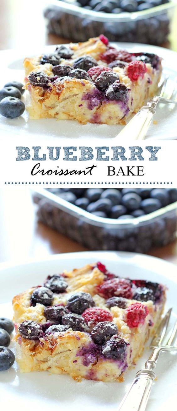 Blueberry Croissant Bake - Cakescottage