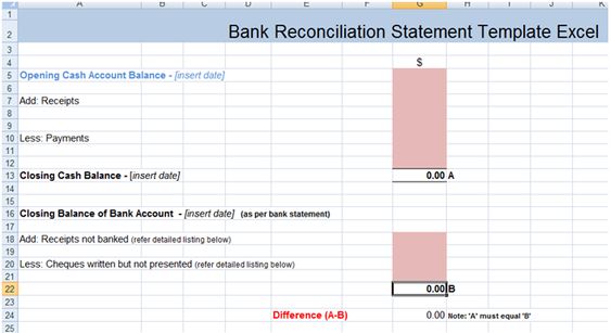Pin by Techniology on Bank Reconciliation Statement Template Excel - free payslip templates Pin by Techniology on Bank Reconciliation Statement Template Excel - free payslip templates