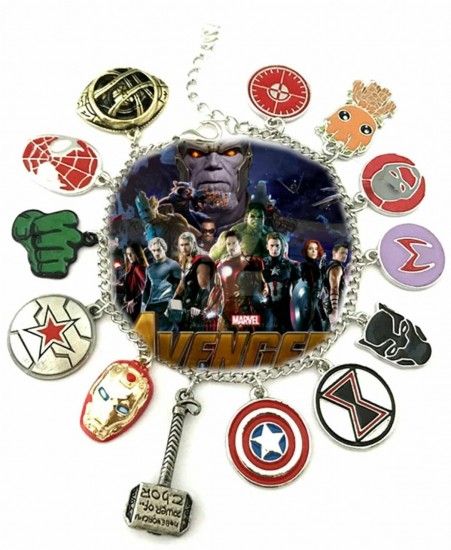 Avengers Infinitywar 11 Themed Charms Metal Bracelet Marvel Accesorios Joyeria