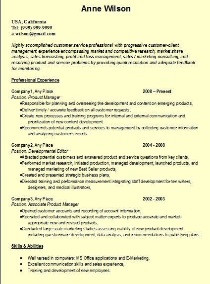resume formats resume writing on pinterest