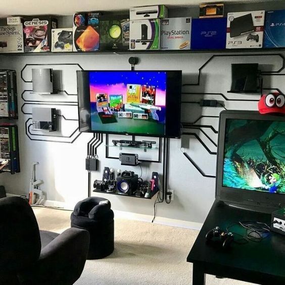 33 Fun Video Game Room Design Ideas For Gamer S Vibe Elevatedroom Boys Game Room Video Game Room Design Gamer Room