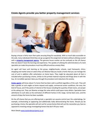 The details to know about a Real estate and property management agent - property management job description The details to know about a Real estate and property management agent - property management job description