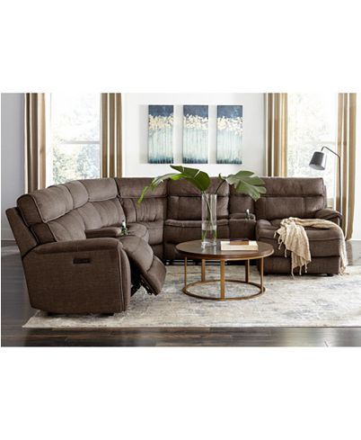 Furniture Hutchenson Fabric Sectional Sofa Collection Reviews Macy S Living Room Decor Brown Sofas Sectional Living Room Decor, Leather Fabric Sectional Sofa