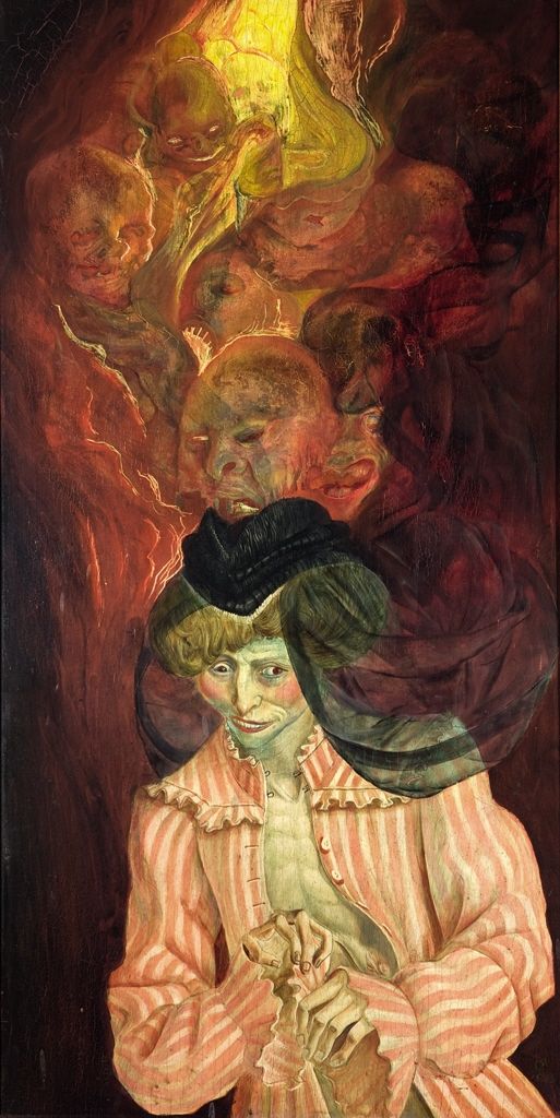 amare-habeo: Otto Dix (German, 1891 - 1969) The Insane, 1925 tempera on panel, 120,4 x 61,5 cm