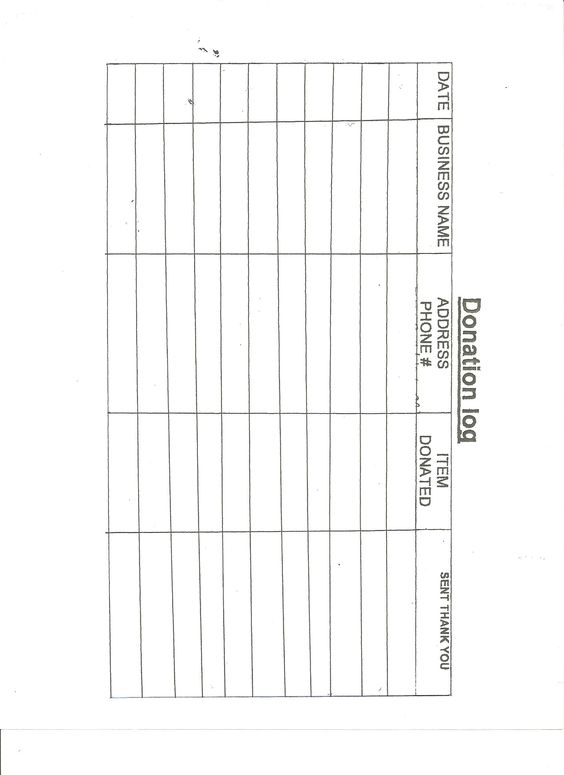 Donation Log FRG Forms Pinterest - volunteer timesheet template Donation Log FRG Forms Pinterest - volunteer timesheet template