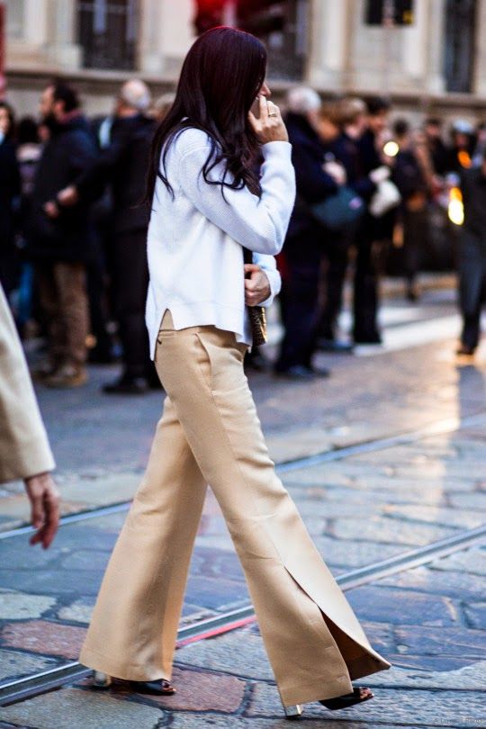 Parisienne: Trousers With Exaggerated Slits