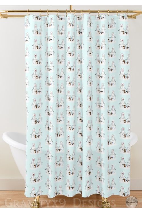 Snowman Family Shower Curtain By Gravityx9 Bathroom Decor Diy Grey Wall Diy Bathroom Decor, Holiday Shower Curtains Target