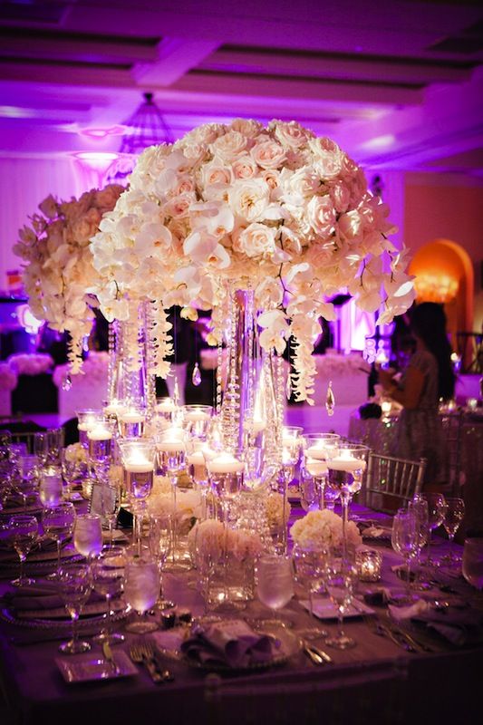 Your Ultimate Guide To Wedding Lighting | Blush centerpiece Centerpieces and Reception