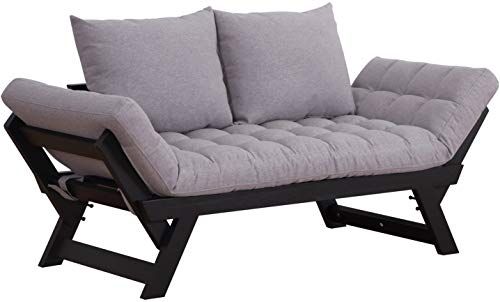 Homcom 3 Position Convertible Chaise Lounge Sofa Bed Black Chaise Lounge Sofa Bed