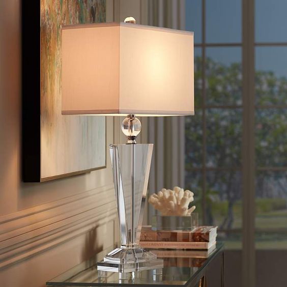 Vienna Full Spectrum Crystal Trophy Table Lamp 60026 Lamps Plus Contemporary Table Lamps Table Lamp Lamp