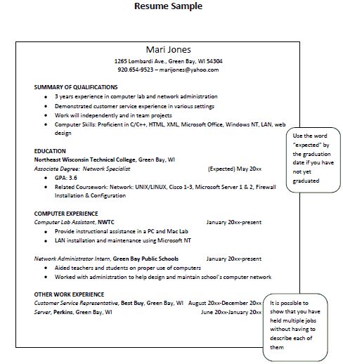 Sample Resume Template Resume Template Pinterest Sample - computer assistant sample resume Sample Resume Template Resume Template Pinterest Sample - computer assistant sample resume