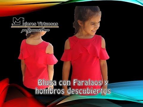 blusa con faralaos y hombros al aire madre e hija YouTube blusa con faralaos y hombros al aire madre e hija YouTube