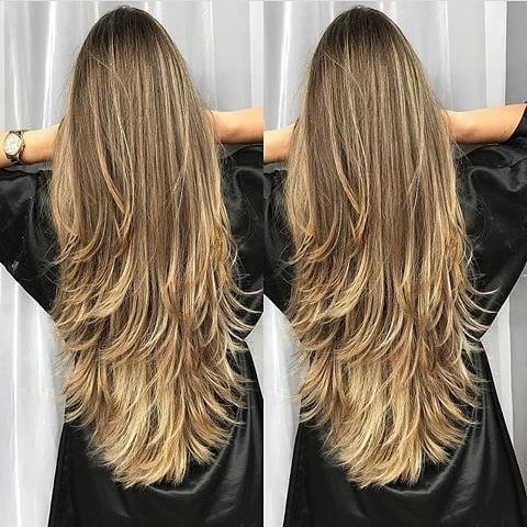 Pin En Hair Style Como Se Corta El Cabello En Capas Largas