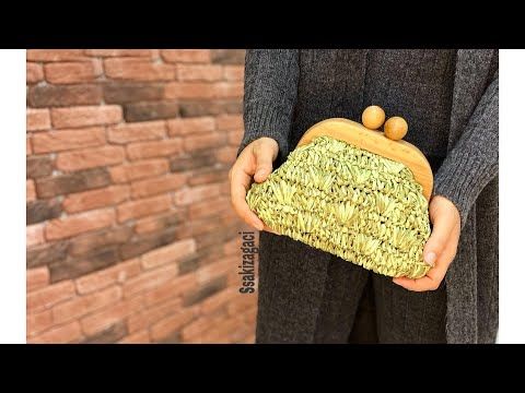 Burslu Klipsli Canta Yapimi Youtube In 2021 Crochet Bag Bags Knitting