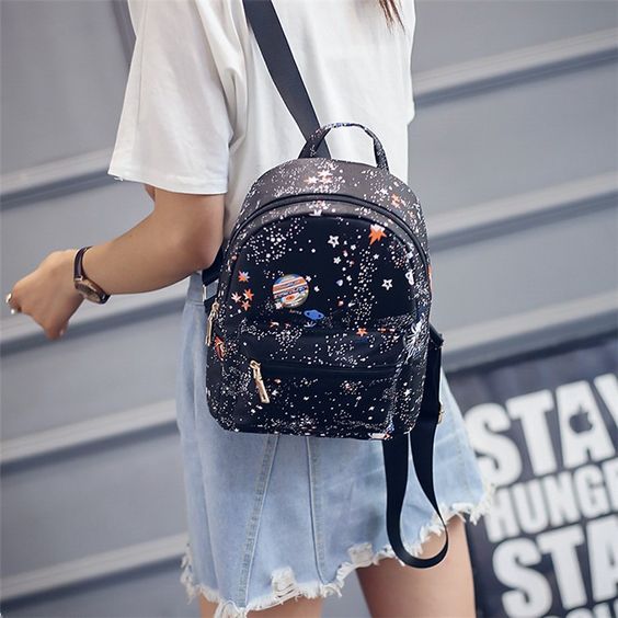 This Universe Space Backpack is on the smaller side which makes it perfect for amusement parks, festivals, hikes and all the other adventures life may bring!