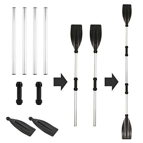 Kayak Paddles,Detachable Alloy Aluminum Double Ended Paddles Canoe Paddle Boat Oars with Anti-slip Grips for Dinghy Canoe Raft