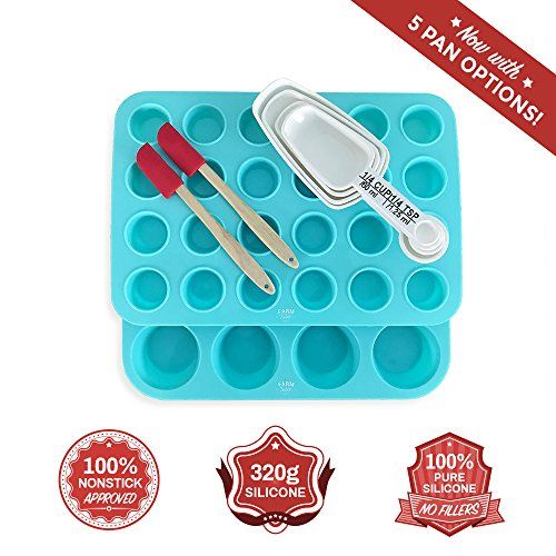 100/% Non-Toxic Muffin and Cupcake Pan 12 24 Tin Cup BPA Free Non Stick Muffin Pan Silicone Mini and Large Egg Professional Grade Heavy Duty 320g Silicone 12-cup single pan