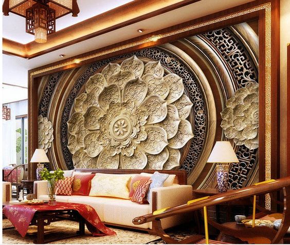 3d wallpaper for room Wood carving flowers backdrop custom 3d photo wallpaper living 3d wallpaper