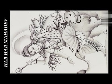 One the most beautiful pencil shading sketch of lord Shiva/Mahadev drawing step by step/Bholenath