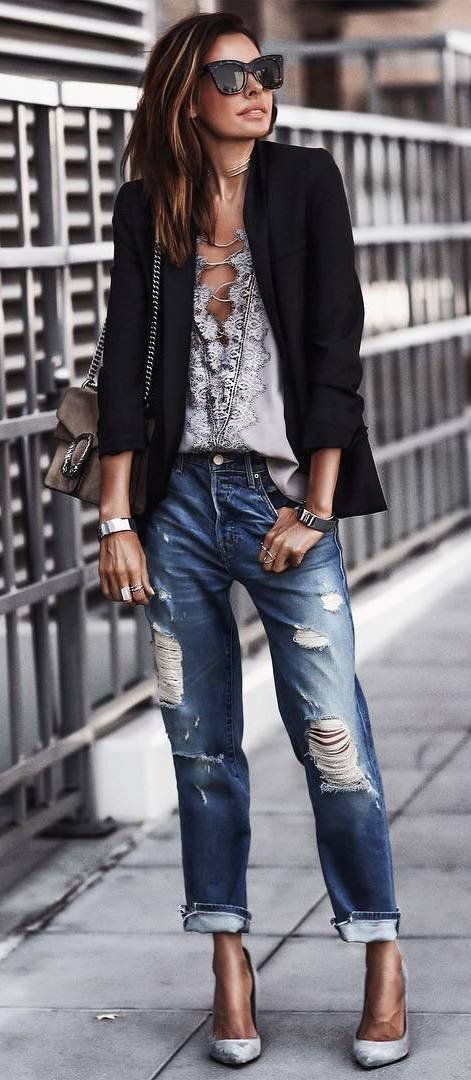 jeans boyfriend + salto