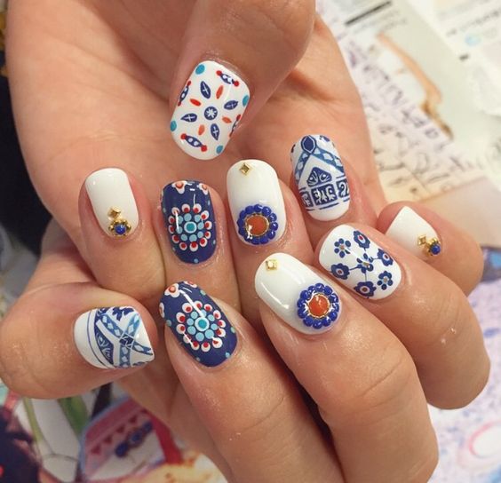cute spring nails social ornament