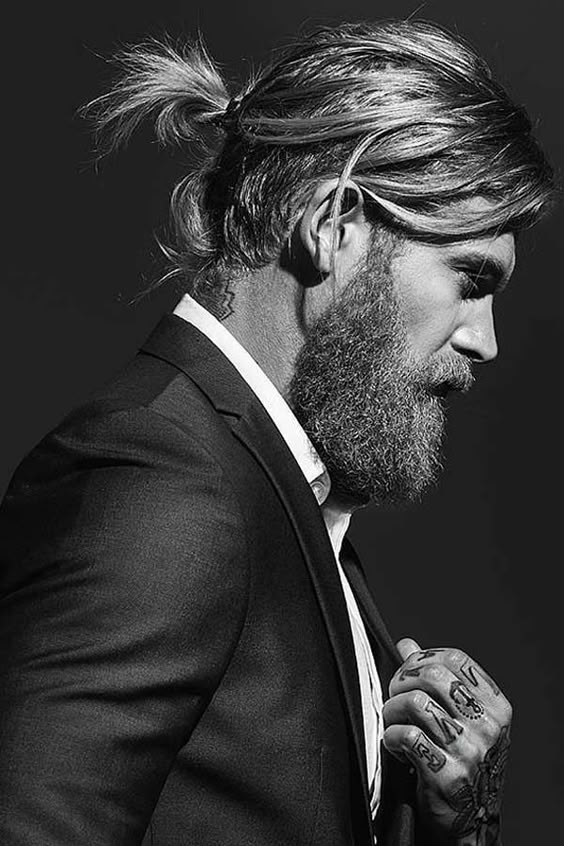 man ponytail