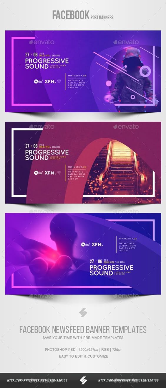 Electronic Music Party vol.37 - Facebook Post Banner Templates