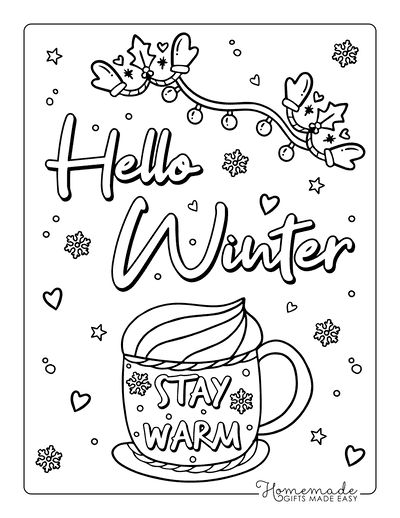 Free Printable Winter Coloring Pages for Kids & Adults